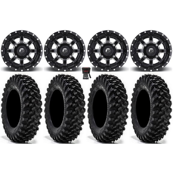 Fuel Maverick 15" Wheels Black 35" Warrior XT Tires Sportsman RZR Ranger
