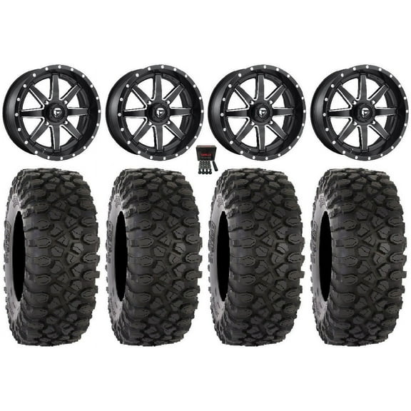 Fuel Maverick 18" Wheels Black 35" XC450 Tires Polaris RZR XP 1000 / PRO XP / Ranger XP 900/1000