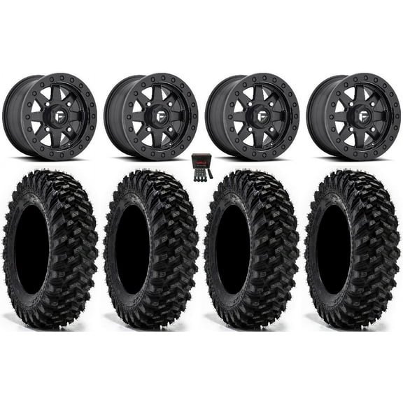 Fuel Maverick Bdlk 15" Wheels Bk 35" Warrior XT Tires Sportsman RZR Ranger