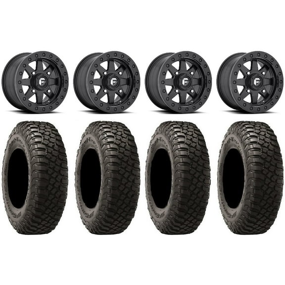 Fuel Maverick Bdlk Bk 15" Wheels 32" BFG KM3 Tires Polaris RZR XP 1000 / PRO XP / Ranger XP 900/1000