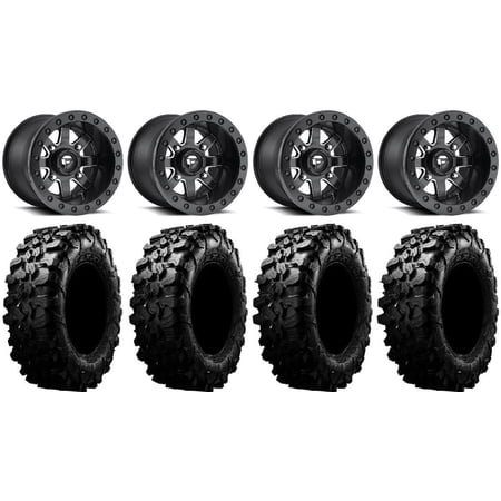 Fuel Maverick Beadlock 15" (4+3) Wheels 31" Carnivore Tires Sportsman RZR Ranger
