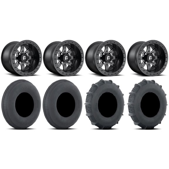 Fuel Maverick Beadlock 15" Wheels 33" Sand Series SS Tires Can-Am Commander Maverick Renegade Outlander Defender
