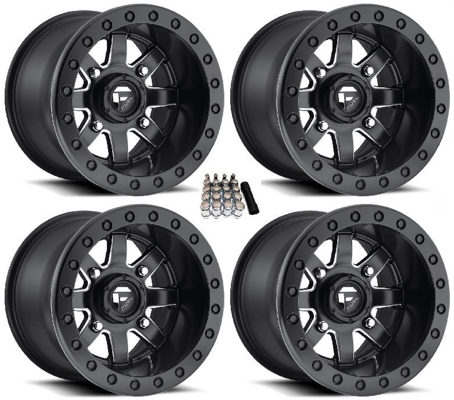 Fuel Maverick Beadlock UTV Wheels Milled (5+2) 14" CanAm Maverick X3 / Honda Pioneer 1000