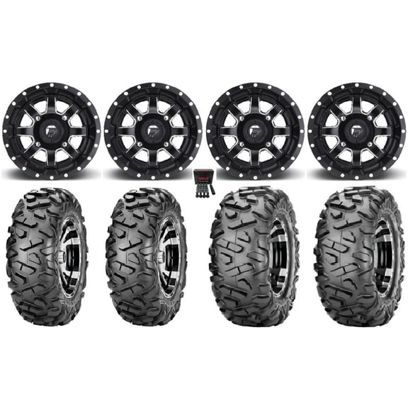 Fuel Maverick Black 14" Wheels 26" BigHorn Tires Polaris RZR XP 1000 / PRO XP / Ranger XP 900/1000