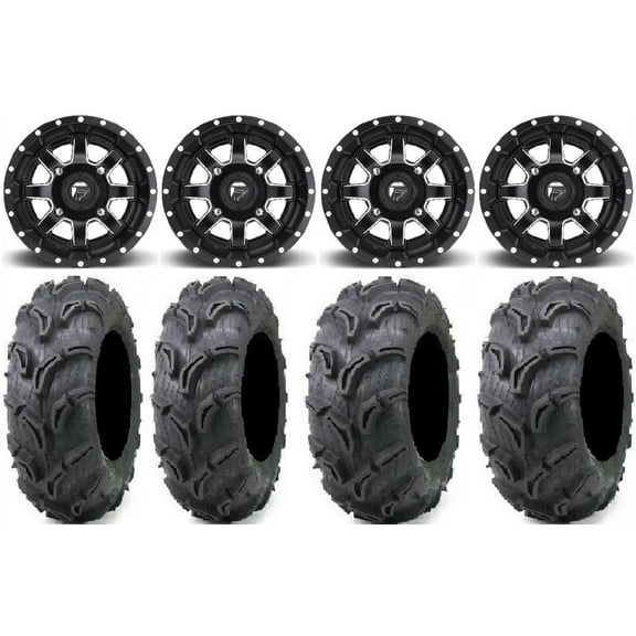Fuel Maverick Black 14" Wheels 26" Zilla Tires Honda Pioneer