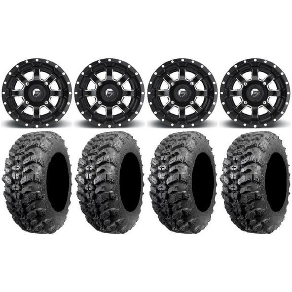 Fuel Maverick Black 14" Wheels 27" Sniper 920 Tires Polaris RZR XP 1000 / PRO XP / Ranger XP 900/1000