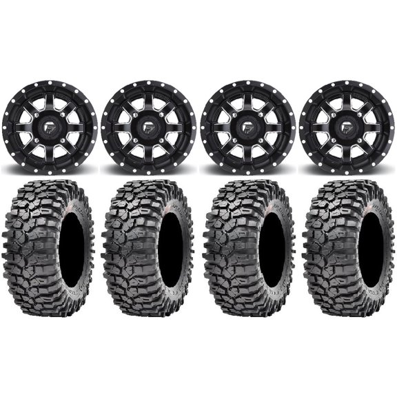 Fuel Maverick Black 14" Wheels 32" Roxxzilla 396 Tires Sportsman RZR Ranger
