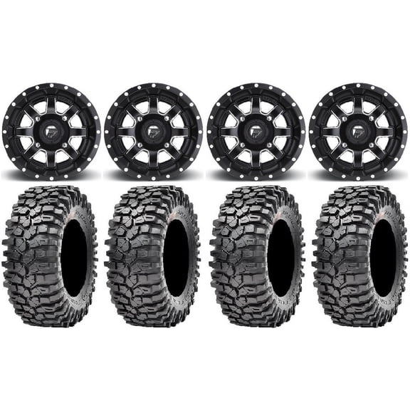 Fuel Maverick Black 14" Wheels 32" Roxxzilla Tires Sportsman RZR Ranger