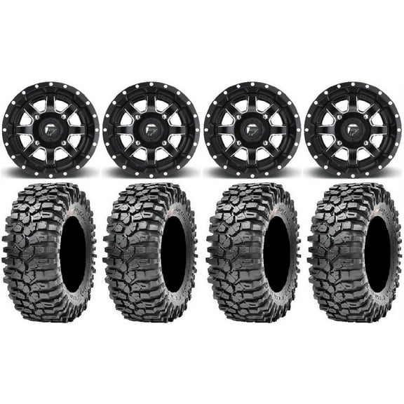 Fuel Maverick Black 14" Wheels 35" Roxxzilla Tires Polaris RZR XP 1000 / PRO XP / Ranger XP 900/1000