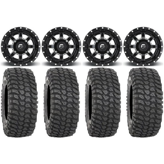 Fuel Maverick Black 15" Wheels 32" XCR350 Tires Sportsman RZR Ranger