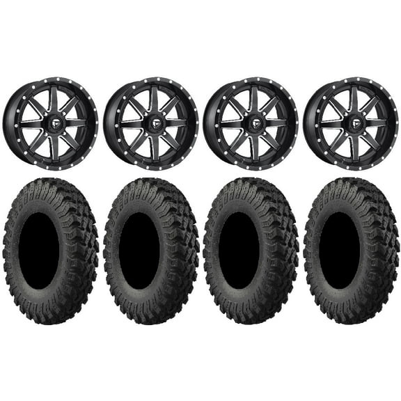 Fuel Maverick Black 18" Wheels 35" MotoRally Tires Polaris RZR XP 1000 / PRO XP / Ranger XP 900/1000