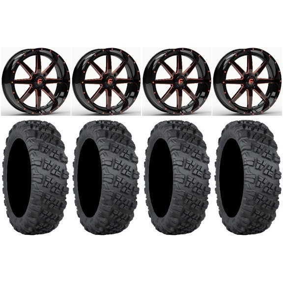 Fuel Maverick Orange 18" Wheels 28" Versa Cross V3 Tires Polaris RZR XP 1000 / PRO XP / Ranger XP 900/1000