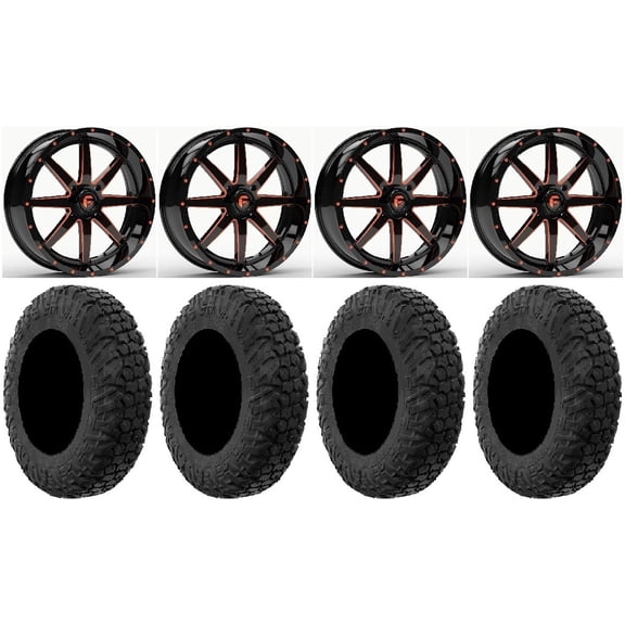Fuel Maverick Orange 18" Wheels 34" MotoVator Tires Polaris RZR XP 1000 / PRO XP / Ranger XP 900/1000