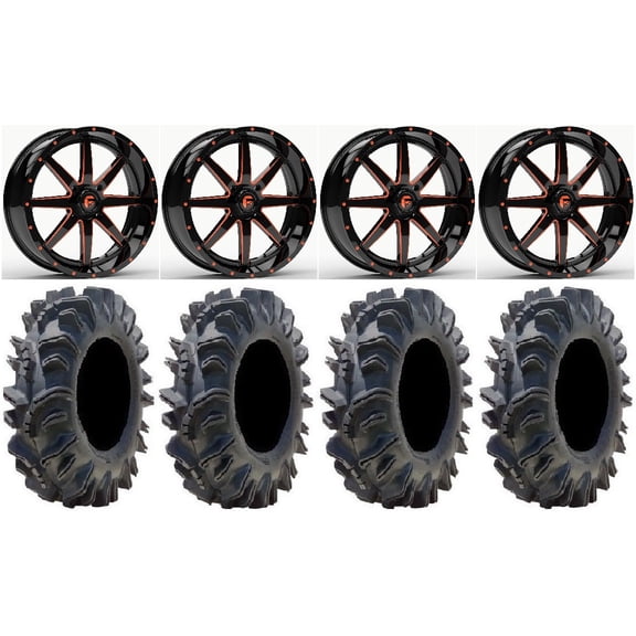 Fuel Maverick Orange 18" Wheels 34" Terminator Tires Polaris RZR XP 1000 / PRO XP / Ranger XP 900/1000