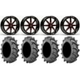 thumbnail image 1 of Fuel Maverick Red 18" Wheels 33x8 (6ply) BKT 171 Tires Kawasaki Teryx Mule, 1 of 4