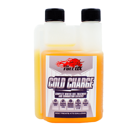 Fuel Ox Cold Charge - Complete Winter Fuel Treatment and Combustion Catalyst - Anti-Gel Fuel Additive & Diesel Engine Lubricant - Prevents Diesel Gelling and Improves Diesel Performance - 8oz Bottle