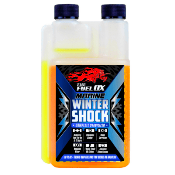 Fuel Ox Marine Winter Shock - Complete Fuel Treatment & Stabilizer - Fuel Additive for Gas or Diesel - Stabilizes Fuel - Treats Fuel for Boats or Jet Skis - 16oz Treats 960 Gallons