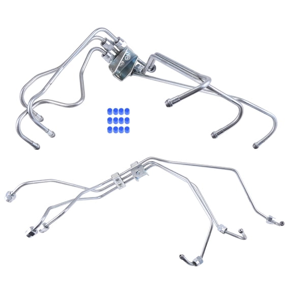 Fuel Pipe 2PCS Alloy Steel for Cummins Engine 12V 5.9L 1989-1998 Replace 3960783 3960784 Durable Stable Direct Replacement Reliable Performance