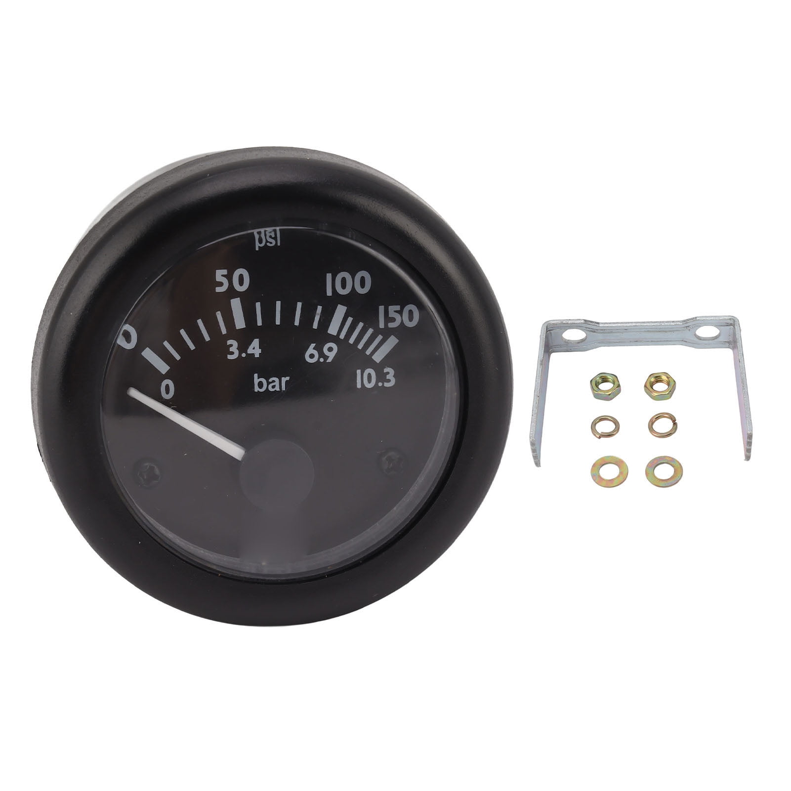 Fuel Pressure Gauge Universal Easy Install Clear Dial Pointer Type Oil