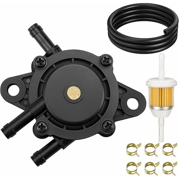 Fuel Pump with Filter and Oil Hose Fit for Kohler 17HP-25HP Cub Cadet Briggs and Stratton mikuni John Deere Kawasaki Yamaha Golf Cart Lawn Mower Small engine 808492 808656