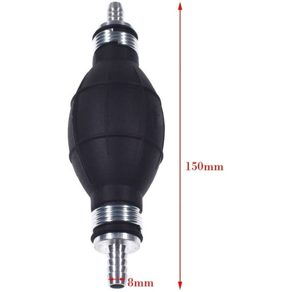 JRL Hand Primer Bulb 8mm 5/16" Rubber Fuel Pump Fits Car/Boat/Marine/Motorcycle 9001080A