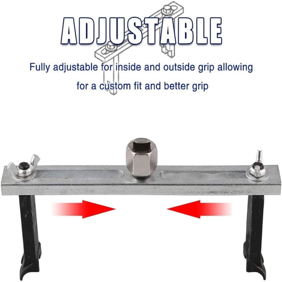 Fuel Pump Lock Ring Tool, Fuel Pump Removal Tool,Fuel Pump Lid Tank Cover Wrench,Fuel Tank Lid Cover Remove Spanner, Universal Wrench 3/8" to 1/2" Adjustable