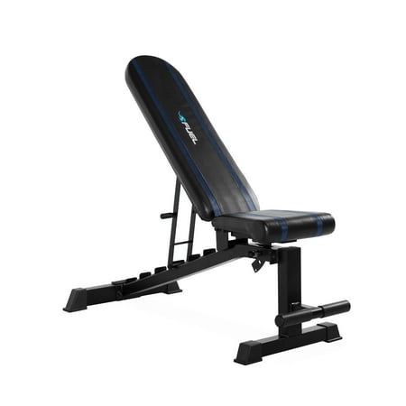 Fuel Pureformance Adjustable Utility Weight Bench, Blue Stripes