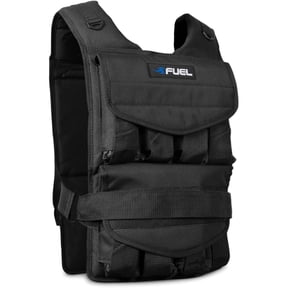 Fuel Pureformance Adjustable Weighted Fitness Training Vest, 40 lbs ((16) 2.5 lb Removable Weight Pouches)
