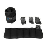Fuel Pureformance Unisex Adjustable Wrist/Ankle Weights, 2.5-Pound Pair (5lb Total - 6 Removable Weight Packs)