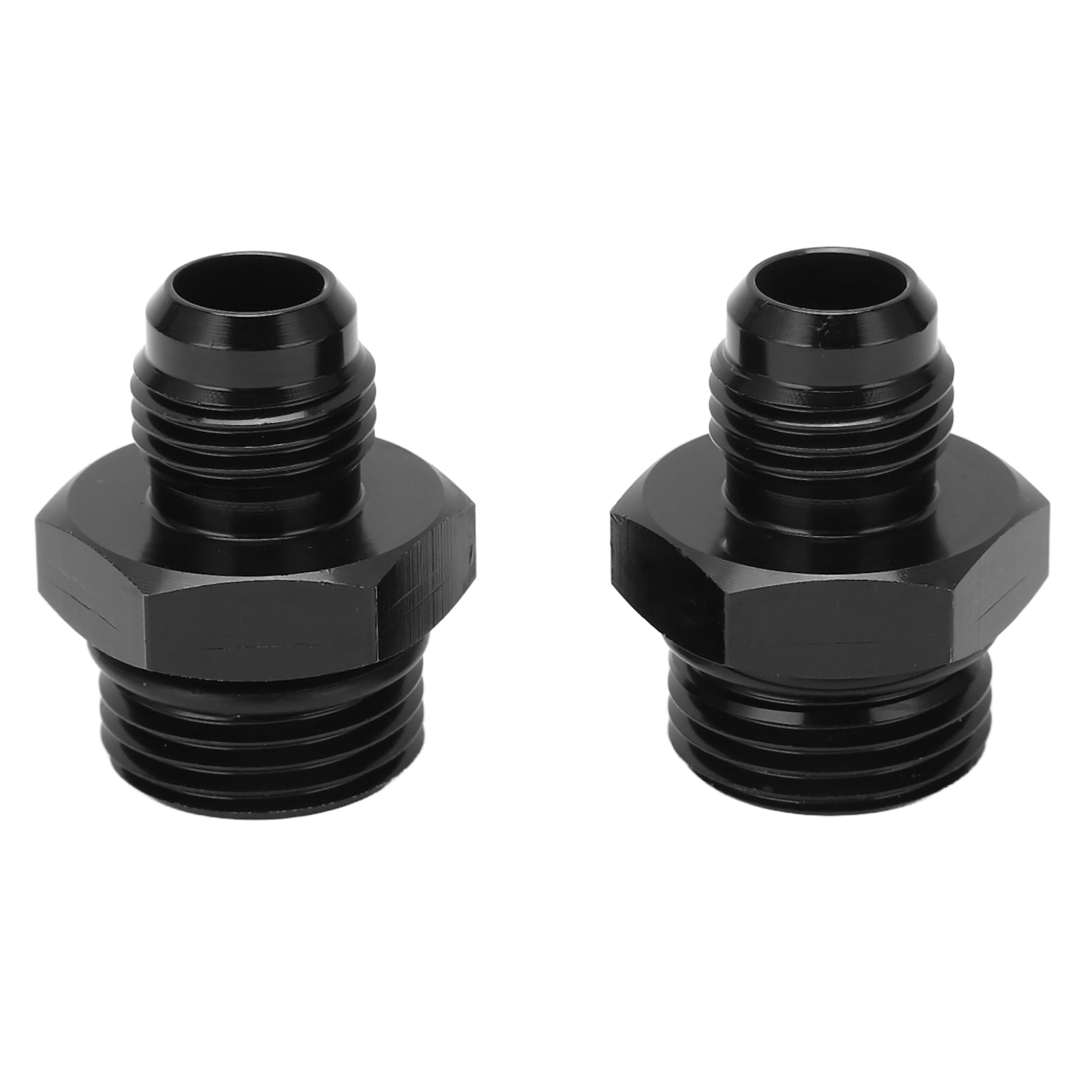Fuel Rail Fitting, 2PCS Fuel Rail Fitting AN6 To ORB8 6061 Aluminium