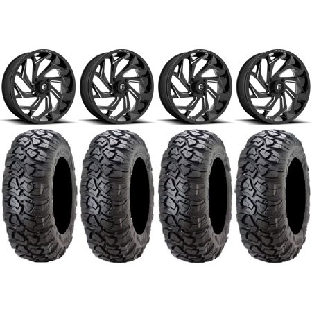 Fuel Reaction 18" Wheels Black 34" Ultracross Tires Sportsman RZR Ranger