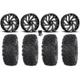 thumbnail image 1 of Fuel Reaction 18" Wheels Black 37" Roctane T4 Tires Sportsman RZR Ranger, 1 of 4