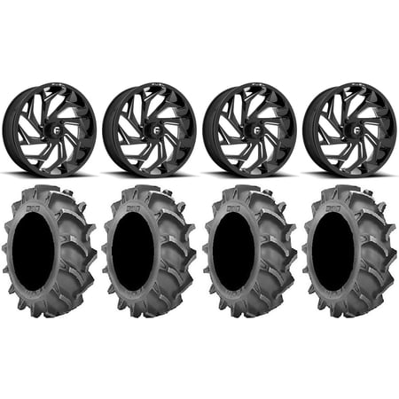 Fuel Reaction 20" Wheels Black 35x8.3 BKT 171 Tires Sportsman RZR Ranger