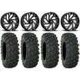thumbnail image 1 of Fuel Reaction 24" Wheels Black 40" XTR370 Tires Sportsman RZR Ranger, 1 of 4