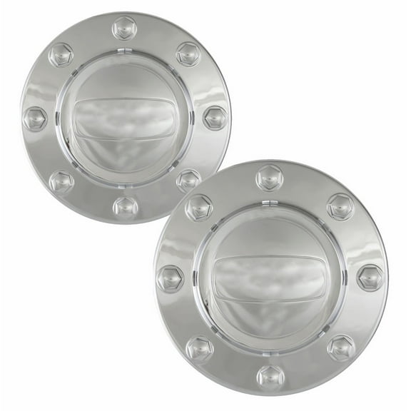 Fuel Rider Set of 2 Chrome ABS Center Caps Compatible with 2011-2020 Ram 3500 9 1/4" Dia Fits Alloy Dually Front Pair Only