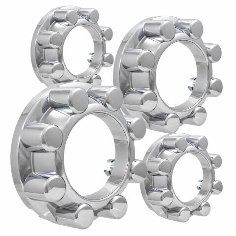 Fuel Rider Set of 2 Chrome ABS Center Caps Compatible with Select Year and Submodels for Ford F-250 Super Duty, F-350 Super Duty Front Pair Only, 4Wd