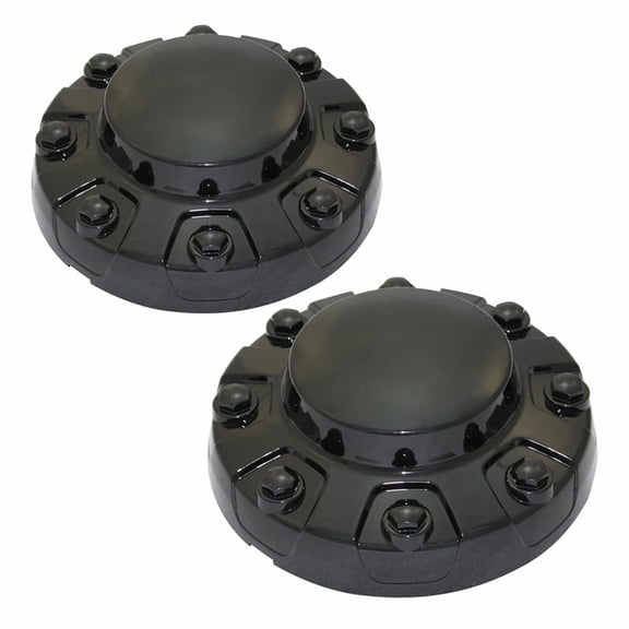 Fuel Rider Set of 2 Gloss Black ABS Center Caps Compatible with 2019-2024 Ram 3500 Front Pair Only
