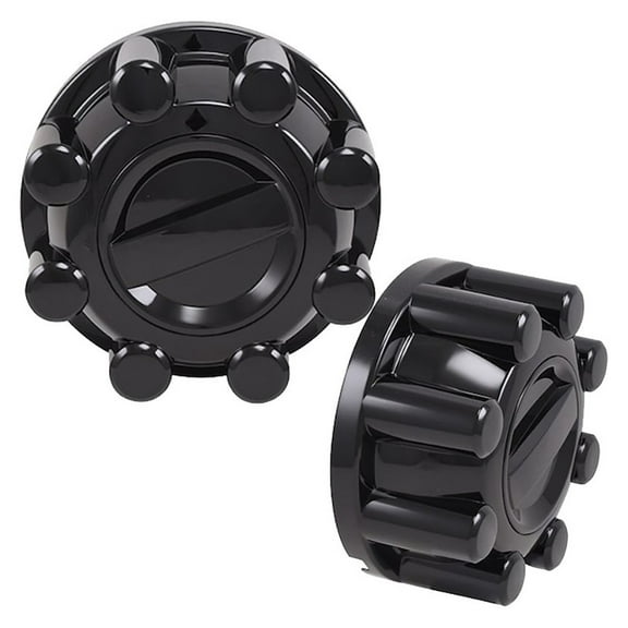 Fuel Rider Set of 2 Gloss Black ABS Center Caps Compatible with Select Year and Submodels for Ford F-350 Super Duty, F-250 Super Duty Rear Pair Only