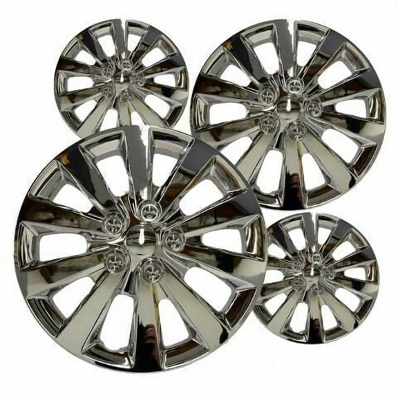 Fuel Rider Set of 4 16 inch Chrome Snap-On Hubcaps Compatible With 13-19 Nissan Sentra S 13-19 Nissan Sentra SV Standard Steel Wheel Covers
