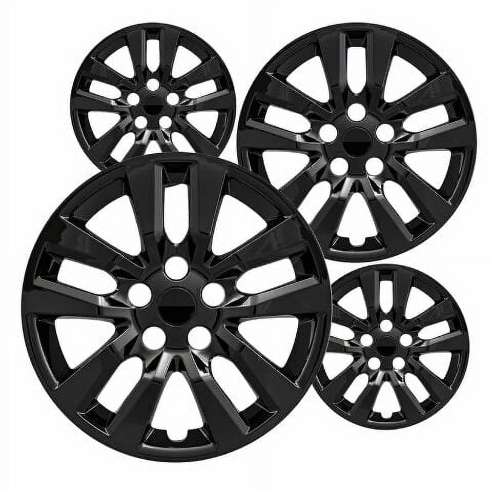 Fuel Rider Set of 4 16 inch Chrome Snap-On Hubcaps With 10 Spoke Compatible With 2013-2018 Nissan Altima Standard Steel Wheel Covers