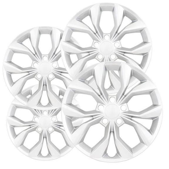 Fuel Rider Set of 4 17 inch Silver Black Snap-On Hubcaps with 10 Spoke Compatible with 2023-2025 Honda CR-V LX Standard Steel Wheel Covers