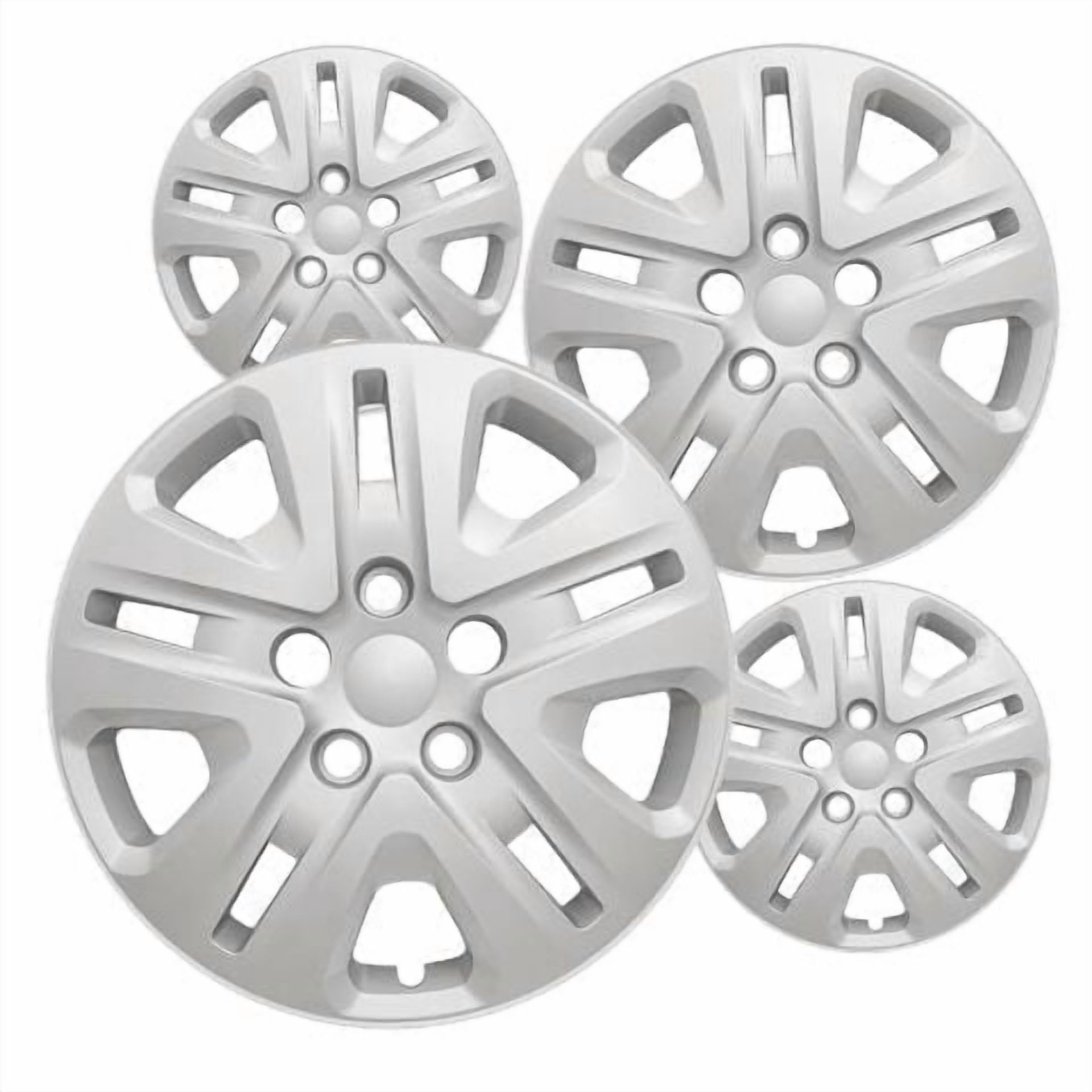 Fuel Rider Set of 4 17 inch Silver Bolt-On Hubcaps Compatible With 14-20 Dodge Grand Caravan SE 14-19 Journey SE Standard Steel Wheel Covers