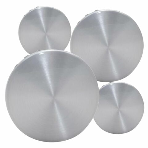 Fuel Rider Set of 4 Aluminum Center Caps Compatible with Select Years and Sub Models for Chevrolet Silverado 1500, Tahoe, GMC Yukon, Sierra 1500