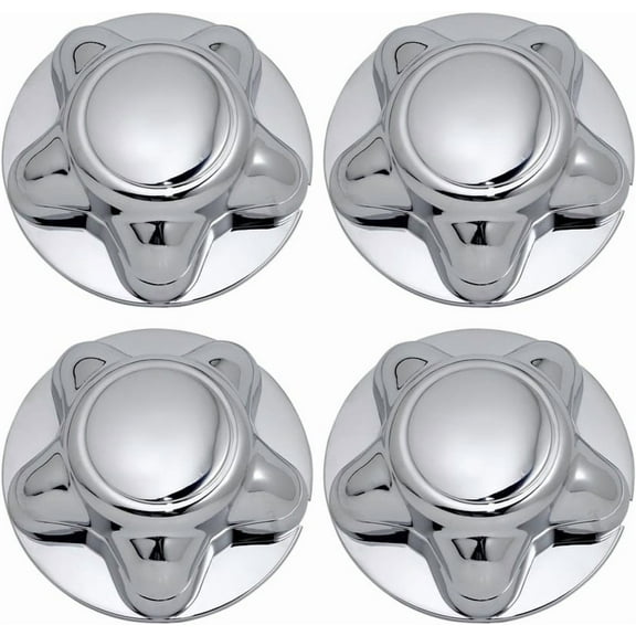 Fuel Rider Set of 4 Chrome ABS Center Caps Compatible with 1997-2000 Ford Expedition, 1997-2003 Ford F-150, 2004 Ford F-150 Heritage Closed, No Logo