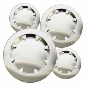 Fuel Rider Set of 4 Chrome ABS Center Caps Compatible with 2007-2013 GMC Sierra 1500 7.36 Inch Diameter, Closed, No Logo