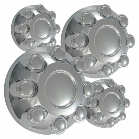 Fuel Rider Set of 4 Chrome ABS Center Caps Compatible with Select Years and Sub Models for Dodge Ram 2500, 3500, 1500