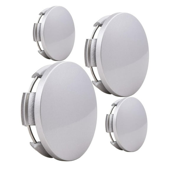 Fuel Rider Set of 4 Silver ABS Center Caps Compatible with Select Years, Models and Submodels for Jeep Liberty 2.5" Diameter