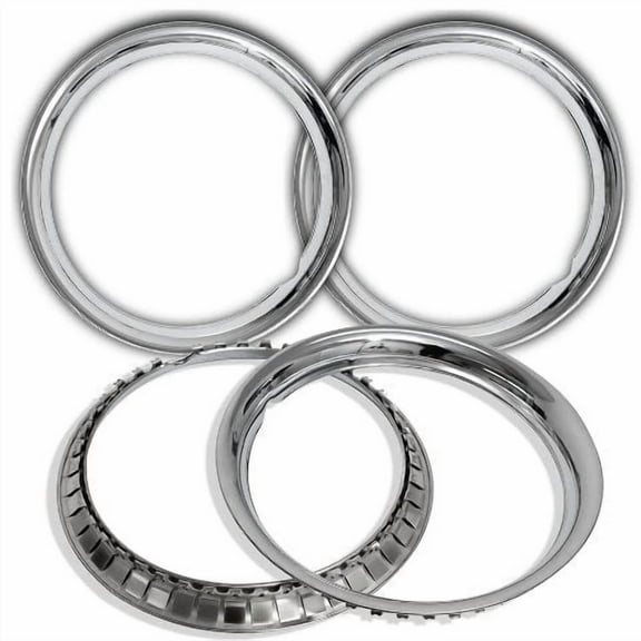 Fuel Rider Trim Rings 15 inch diameter (Pack of 4) Chrome Steel Beauty Rim