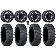 Fuel Rincon Bdlk 15" Wheels Bk 30" Versa Cross V3 Tires Sportsman RZR Ranger