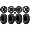 Fuel Rincon Bdlk 15" Wheels Bk 33" MotoCrusher Tires Kawasaki Teryx